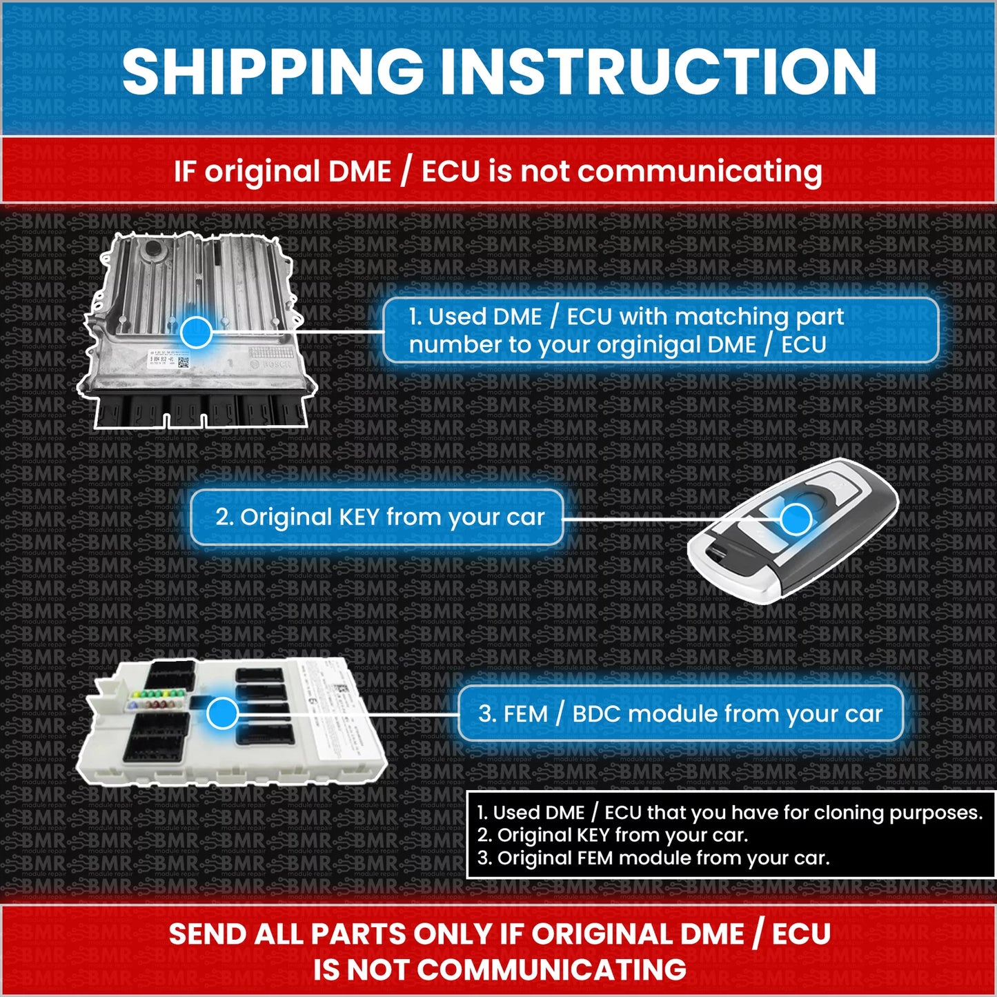 BMW B46 USED DME / ECU Cloning Service