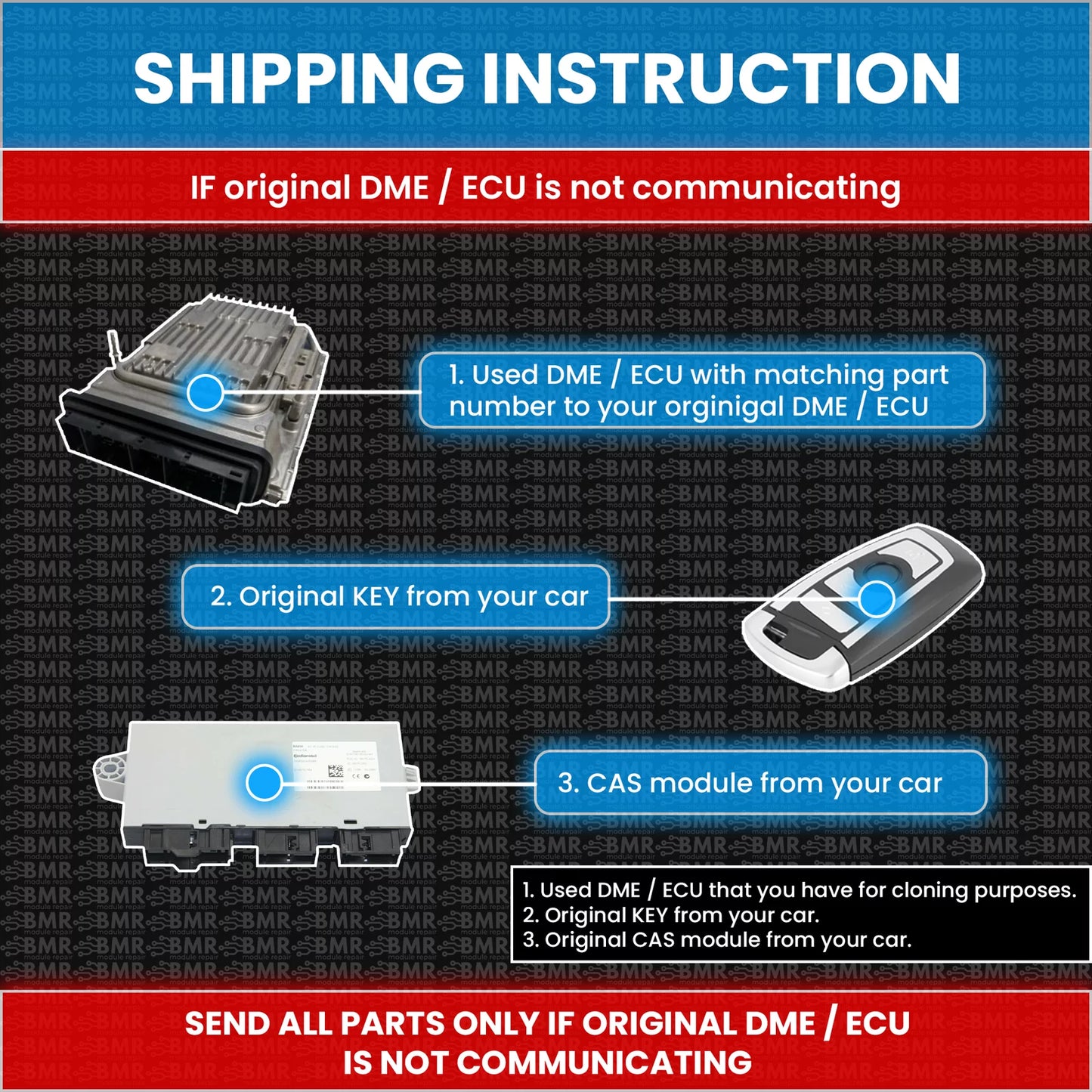 BMW N63 USED DME / ECU Cloning Service